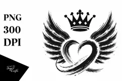 Simple Paintbrush Style Heart PNG Product Image 1