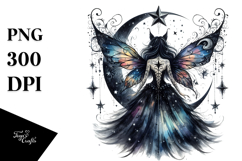 Gothic Fairy on Cloud PNG Product Image 1