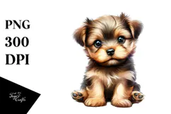 Cute Baby Puppy PNG Product Image 1
