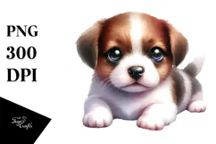 Cute Baby Puppy PNG Product Image 1