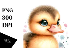 Cute Baby Duck with Big Eyes PNG Product Image 1