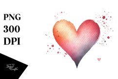 Watercollor Heart PNG Product Image 1