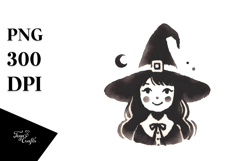 Simple Retro Witch PNG Product Image 1