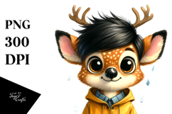 Expressive Halloween Deer | Sublimation Clipart Product Image 1
