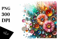 Watercolor Luxury Flower Splash Clipart Product Image 1