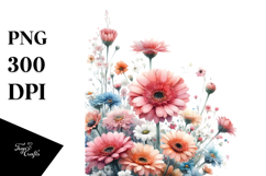 Colorful Gerbera | Sublimation Clipart Product Image 1