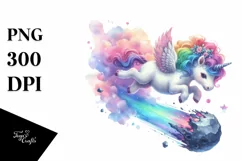 Colorful Pastel Baby Unicorn PNG Product Image 3