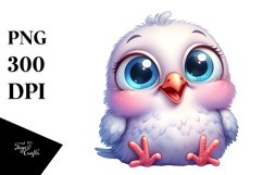 Funny Excited Caricature-like Dove Baby Clipart Product Image 1