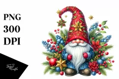 Detailed Vibrant Christmas Gnome PNG Product Image 3