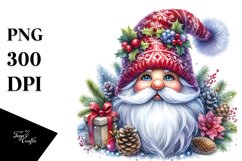 Detailed Vibrant Christmas Gnome PNG Product Image 3