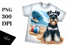 Miniature Schnauzer in Sand | Sublimation | Clipart Product Image 3
