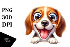 Enthusiastic Funny Beagle | Sublimation | Clipart Product Image 1