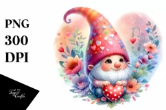 Baby Gnome with Heart PNG Product Image 1