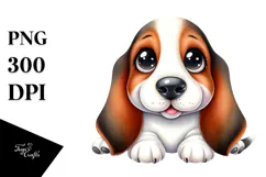 Cute Baby Basset Hound, PNG Product Image 1