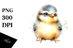 Cute Baby Bird Sitting PNG Product Image 1