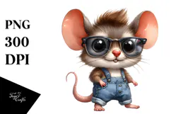 Baby Mouse Sunglasses Confusion Clipart Product Image 1