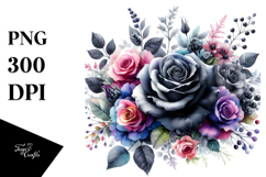 Colorful Flower Painting with Flowers, PNG Product Image 1