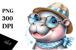 Beach Baby Hippo PNG Product Image 1