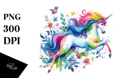 Vibrant Unicorn in Style PNG Product Image 1