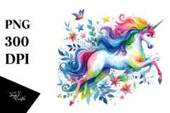 Vibrant Unicorn in Style PNG Product Image 1