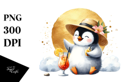 Happy Penguin Wearing Beachwear, High-Res PNG Product Image 1