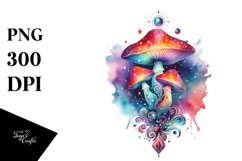 Colorful Watercolor Magical Mushroom Product Image 1