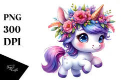 Cute Dancing Unicorn, Transparent PNG Product Image 1