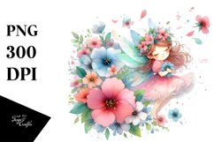 Cute Fairy Tumbling Petals | Sublimation | Clipart Product Image 3