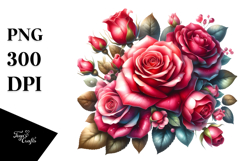 Colorful Red Roses with Glossy Petals Product Image 1