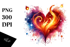 Fire Heart, Transparent PNG Product Image 1