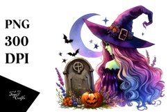 Witch Halloween Sublimation Clipart Product Image 3