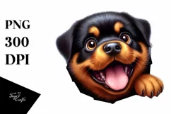 Enthusiastic Funny Rottweiler | Sublimation | Clipart Product Image 3