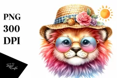 Colorful Cute Baby Lion Clipart Product Image 1