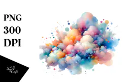 Colorful Pastel Cloud, Transparent PNG Product Image 1