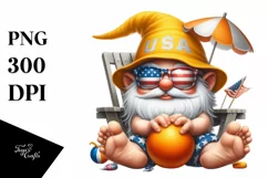 Digital Garden Gnome Beach Wear Clipart Product Image 3