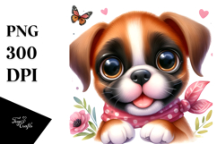 Baby Boxer with Big Eyes PNG Product Image 1