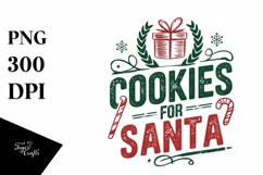 Retro Cookies for Santa Clipart PNG Product Image 1