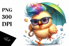 excited baby chicken, High-Quality PNG Product Image 1