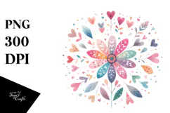 Colorful Simple Flower, Transparent PNG Product Image 1