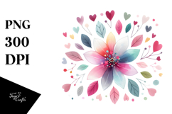 Simple Cute Boho Flower PNG Product Image 1