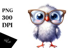 Funny Baby Dove with es and Goofy Smile Product Image 1