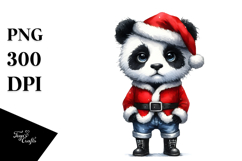 Panda Santa Suit Boots | Sublimation Clipart Product Image 1