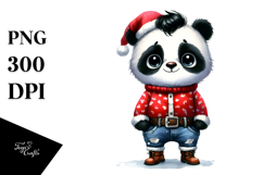 Panda Santa Suit Boots | Sublimation Clipart Product Image 1