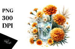 Watercolor Filled with Marigold | Clipart Product Image 1