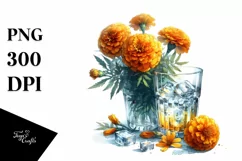 Watercolor Filled with Marigold | Clipart Product Image 3