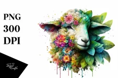 Abstract Vibrant Lamb Made of , PNG Product Image 1