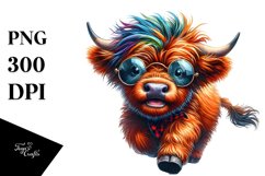 Highlandcow Running PNG Product Image 1