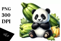 Funny Sitting Baby Panda | Sublimation | Clipart Product Image 3