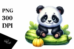 Funny Sitting Baby Panda | Sublimation | Clipart Product Image 3