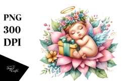 Adorned Baby Gift with Big Eyes PNG Product Image 1